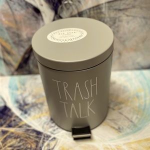 Rae Dunn, garbage bins in white and grey.